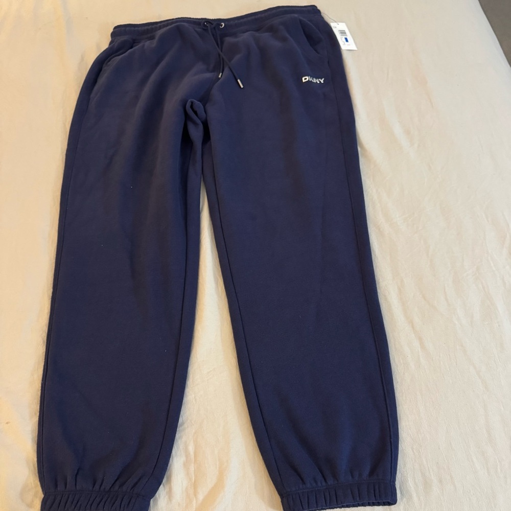 NEW NWT DKNY Sport Women’s Joggers Sweatpants XL Navy